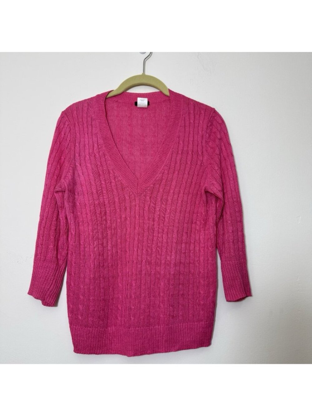 J.CREW Women’s 100 % Linen V-Neck Sweater Size S Lightweight Preppy